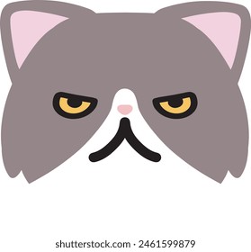 cute cat emoji vector with a range of expressions