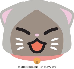 cute cat emoji vector with a range of expressions