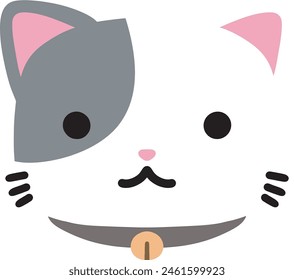 Vector de emoji lindo del gato con una gama de expresiones