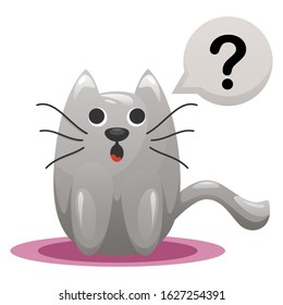 Cute cat emoticon cartoon vector