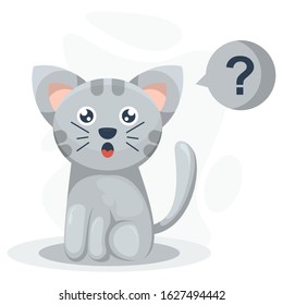 Cute cat emoticon cartoon vector