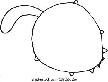 cute cat with emotions. Vector, simple and sticker
