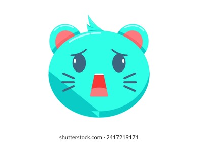 Cute Cat Expression Sticker Design