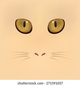 Cute Cat eyes. Vector illustration