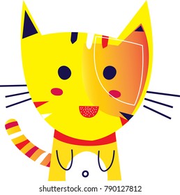 Cute cat face. 
