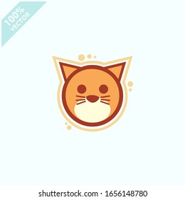 Cute Cat Face Emoticon Emoji Expression Stock Vector (royalty Free 