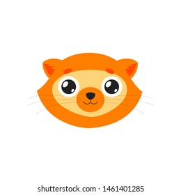 cute cat face , head pet friendly