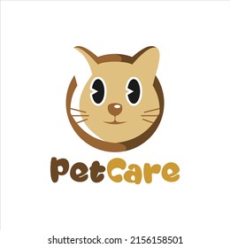 cute cat face pet animal vector