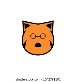 cute cat face vector and illustration. cat face icon.
