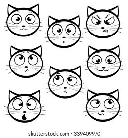 Cute cat facial expressions