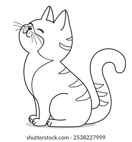 
cute cat, fat kitten, coloring for kids