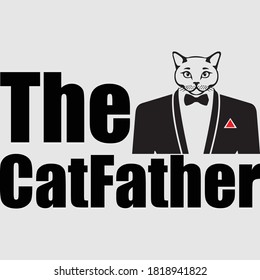 Cute Cat Father Dad Owner Pet Kitty Kitten Fun Humor T-Shirt