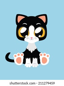 Cute Cat flat illustration art