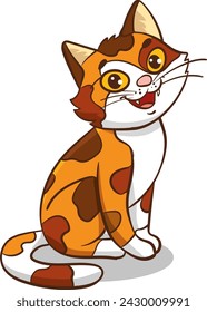 Cute cat flat vector design