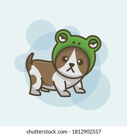 Cute Cat With Frog Hat
