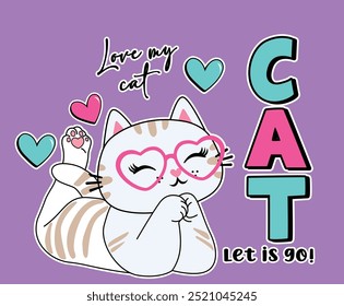 cute cat girl graphic tees