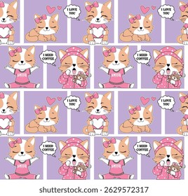 cute cat girl love design