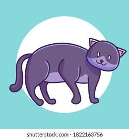 süße Katze blickte auf. Cartoon-Vektorgrafik