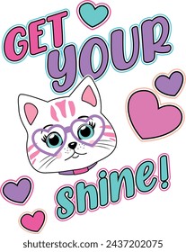 cute cat graphic tees for girl design