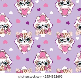 cute cat graphic tees patterns love girl