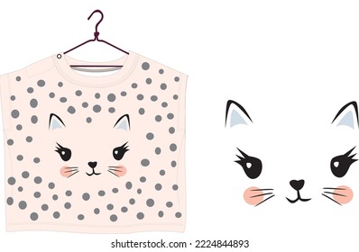 cute cat graphic vector design