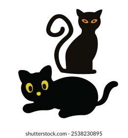  Cute cat grey halloween vector