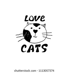 cute cat. hand drawn