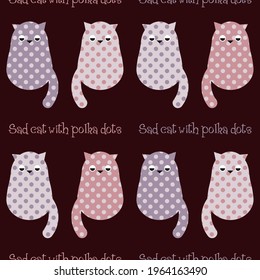 Cute cat. Сartoon hand drawn style. Vector illustration for web design or print.