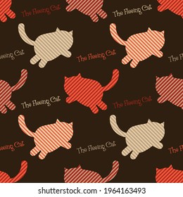 Cute cat. Сartoon hand drawn style. Vector illustration for web design or print.