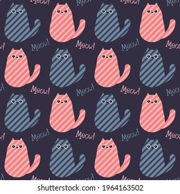 Buen gato. С estilo dibujado a mano. Ilustración vectorial para diseño web o impresión.