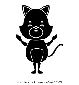 Cute cat head cartoon