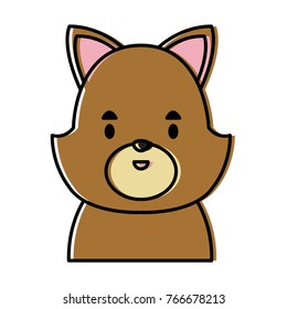 Cute cat head cartoon