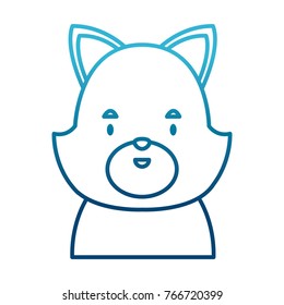 Cute cat head cartoon