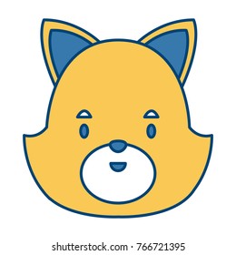 Cute cat head cartoon