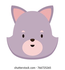 Cute cat head cartoon