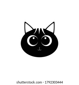 Cute Cute-Katzenkopf - Vektorgrafik