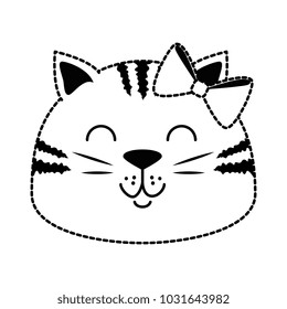 cute cat head mascot