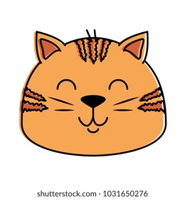 cute cat head mascot