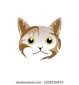 Cute cat head vector illustration
