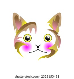 Ilustración del vector de la cabeza del gato