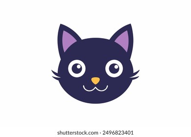 Cute Cat head vector illustration