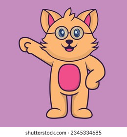 Cute cat hero character design