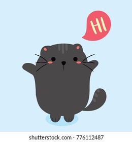 Cute cat. Hi