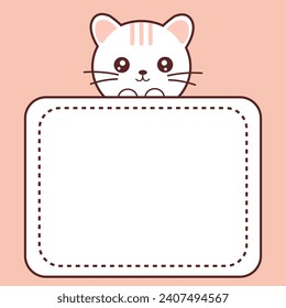 cute cat holding a board
