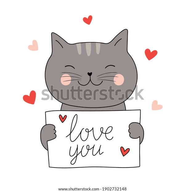 7,331 Love You Cat Images, Stock Photos & Vectors | Shutterstock