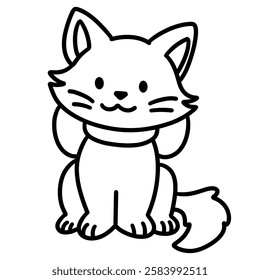 cute cat icon illustration, for creative icon