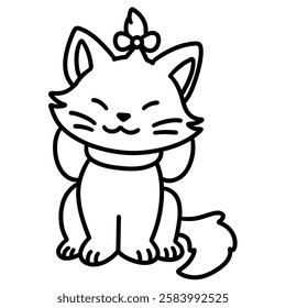 cute cat icon illustration, for creative icon