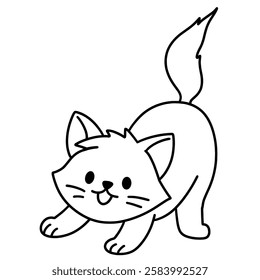 cute cat icon illustration, for creative icon