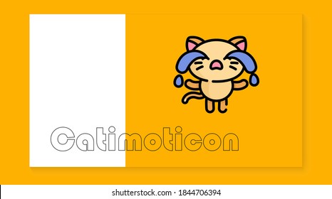 The cute cat icon on the yellow background is perfect for emoticons