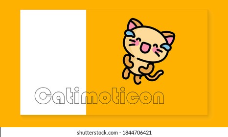 The cute cat icon on the yellow background is perfect for emoticons